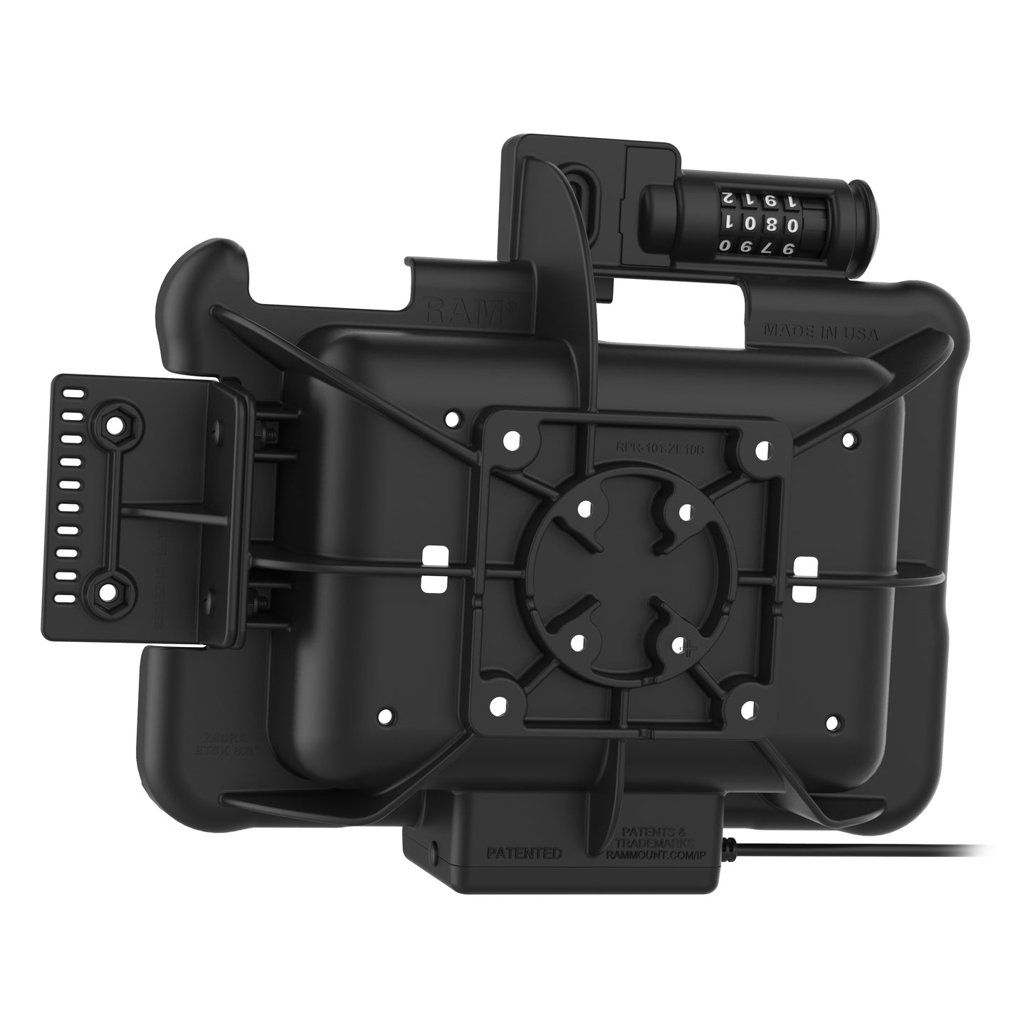 GDS® Combo Locking Powered Dock for Zebra ET5x 8.3" & 8.4" Series (RAM-HOL-ZE10PCLU)