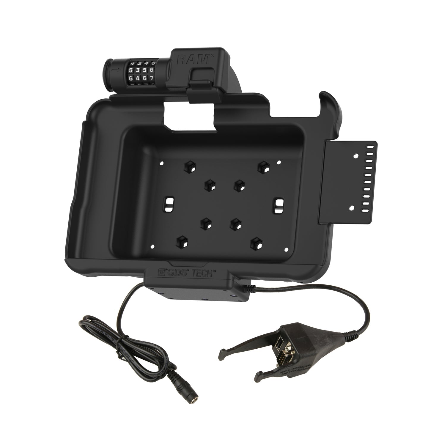 GDS® Combo Locking Power + Data & DB9 Dock for Zebra ET5x 8.3" & 8.4" (RAM-HOL-ZE10PDCL-DB9U)