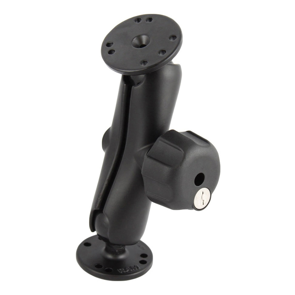 RAM® Double Ball Mount with Key Lock Knob - C Size Medium (RAM-101U-L)