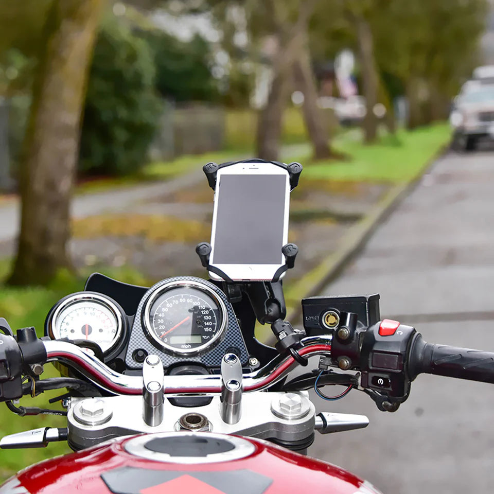 RAM Handlebar U-Bolt Mount with Universal RAM X-Grip Large Phone/Phablet Cradle (RAM-B-149Z-UN10U)