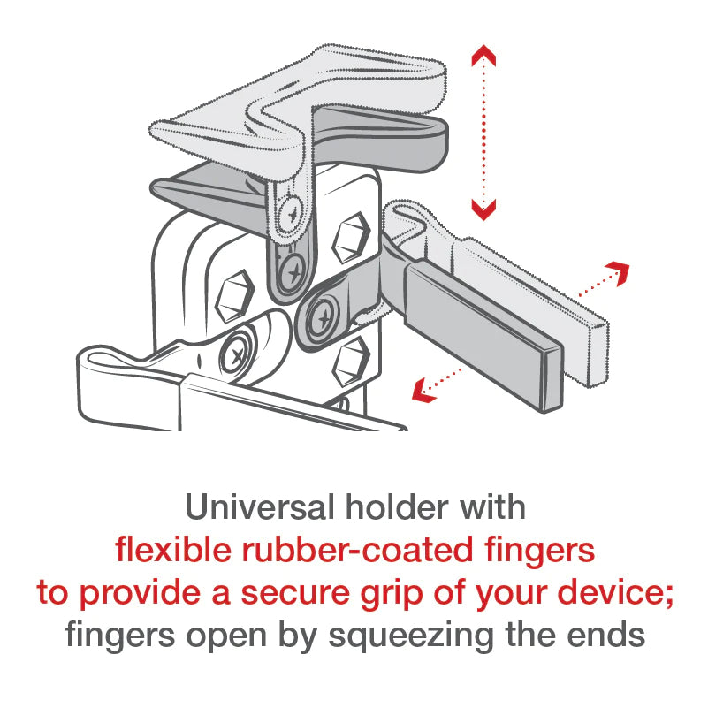RAM Handlebar U-Bolt Mount with Universal Finger-Grip Cradle (RAM-B-149Z-UN4U)