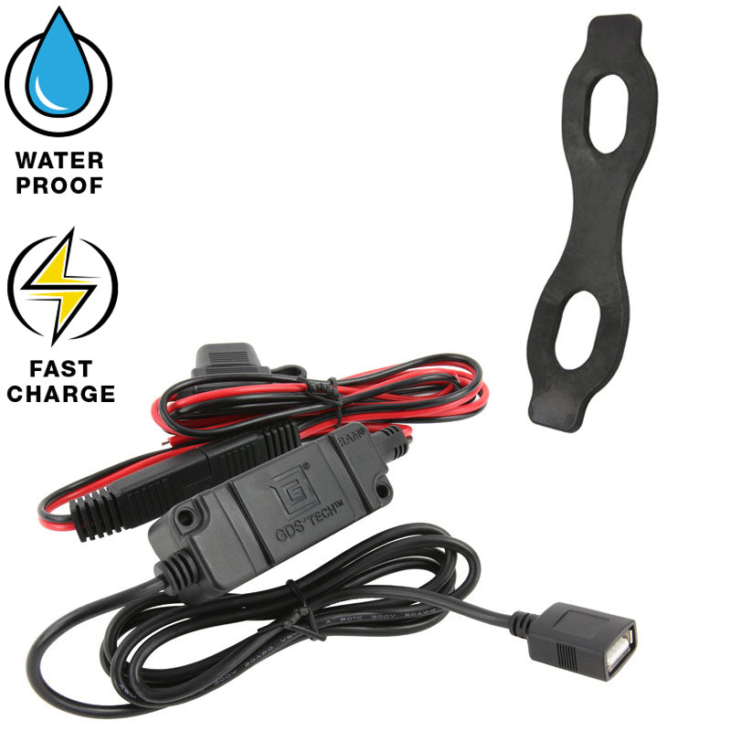 RAM® Quick-Grip™ 15W Waterproof Wireless Charging Mount with Tough-Claw™ (RAM-B-400-A-UN14W-V7M-1)
