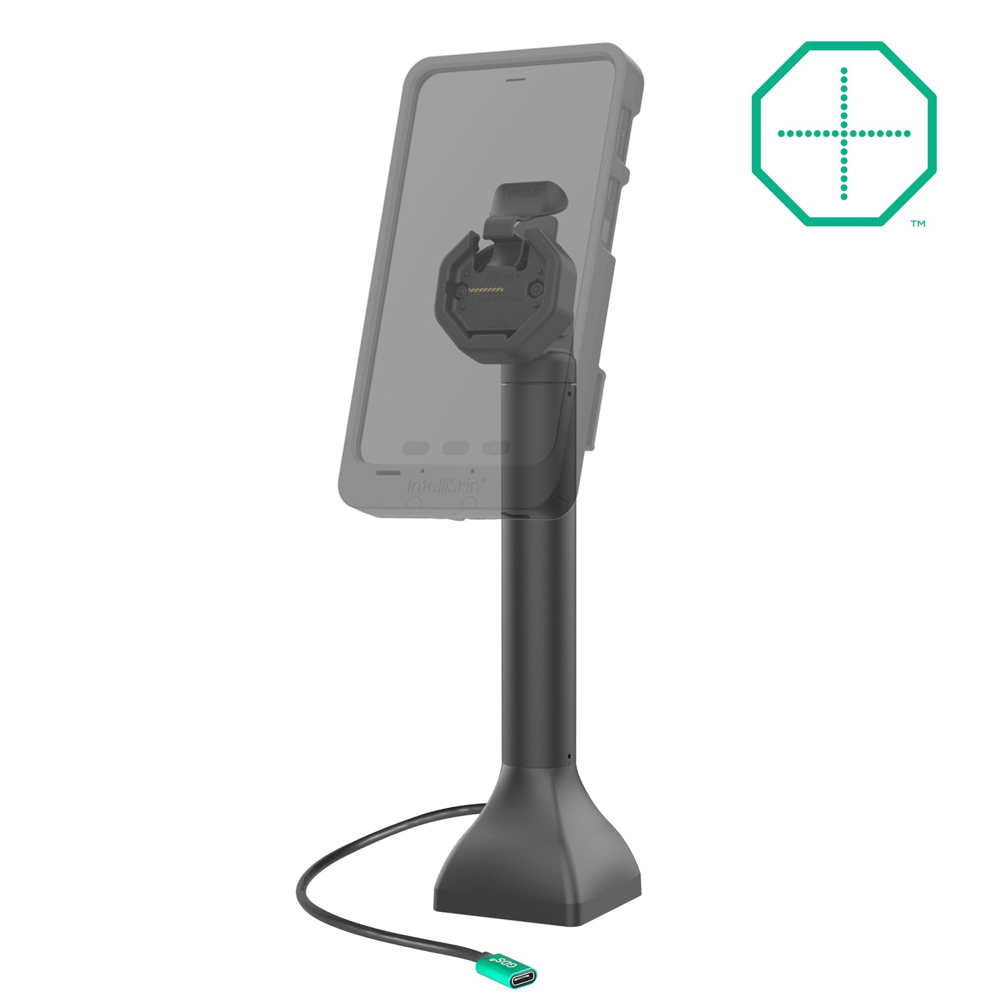 GDS® Uni-Conn™ Powered 14" Pedestal Dock with USB-C (RAM-GDS-DOCK-D11-14-U3C)