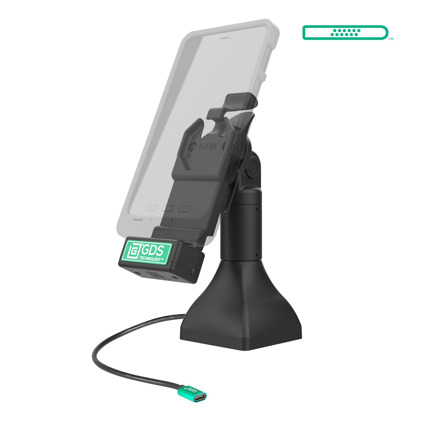 GDS® Uni-Conn™ 7" Pedestal Dock with USB-C (RAM-GDS-DOCK-D11-7-U1C)