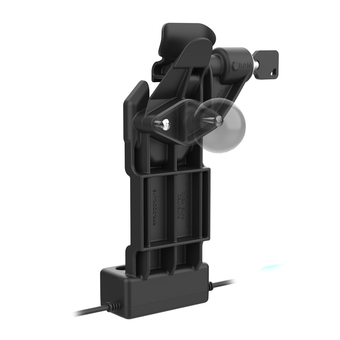 GDS® Uni-Conn™ Left Locking Power + Single USB-A Dock (RAM-GDS-DOCKLL-U1CDU)