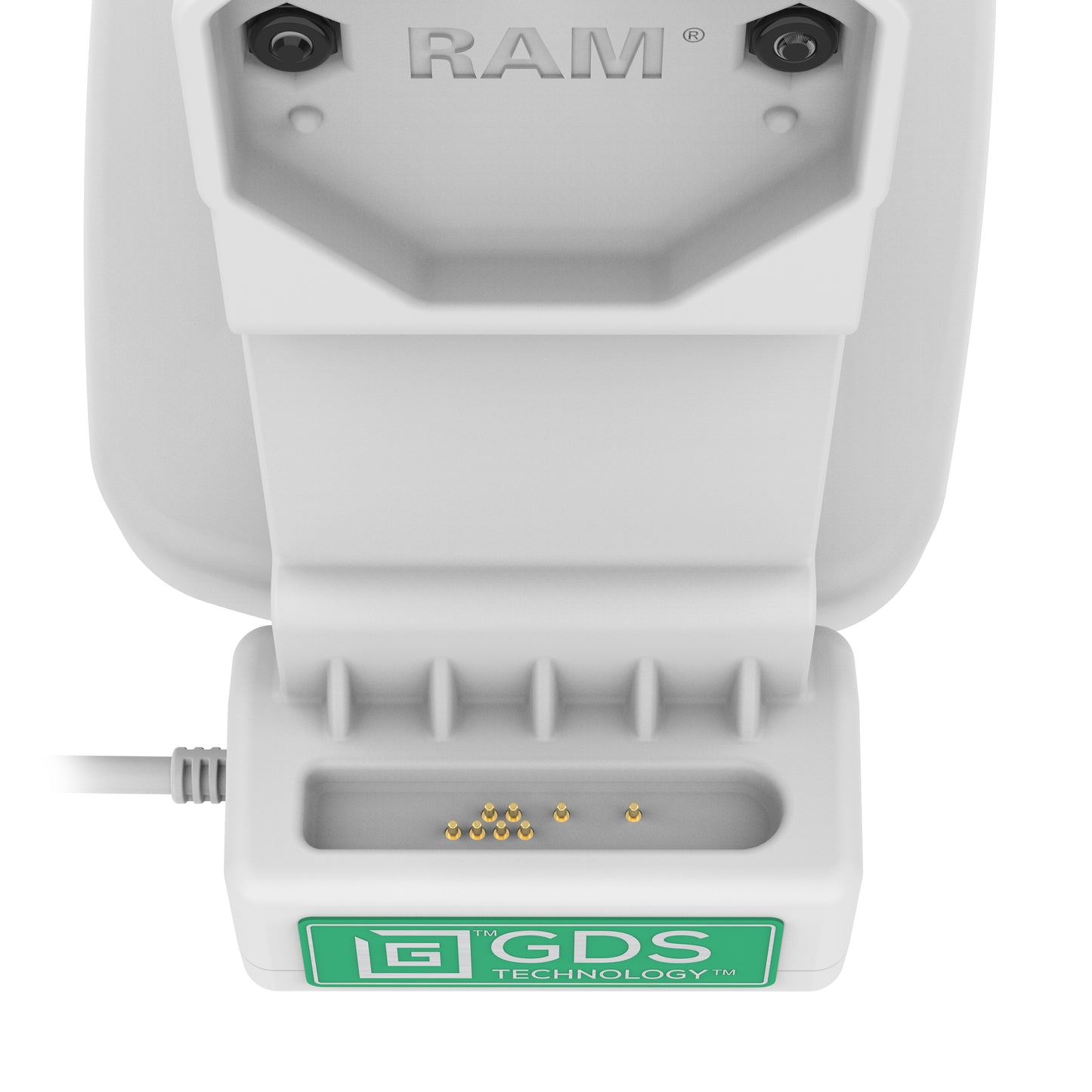 GDS® Uni-Conn™ Locking Tilt & Swivel Dock with USB-C - Gray (RAM-GDS-DOCKLR-D14-U1C-GRY)