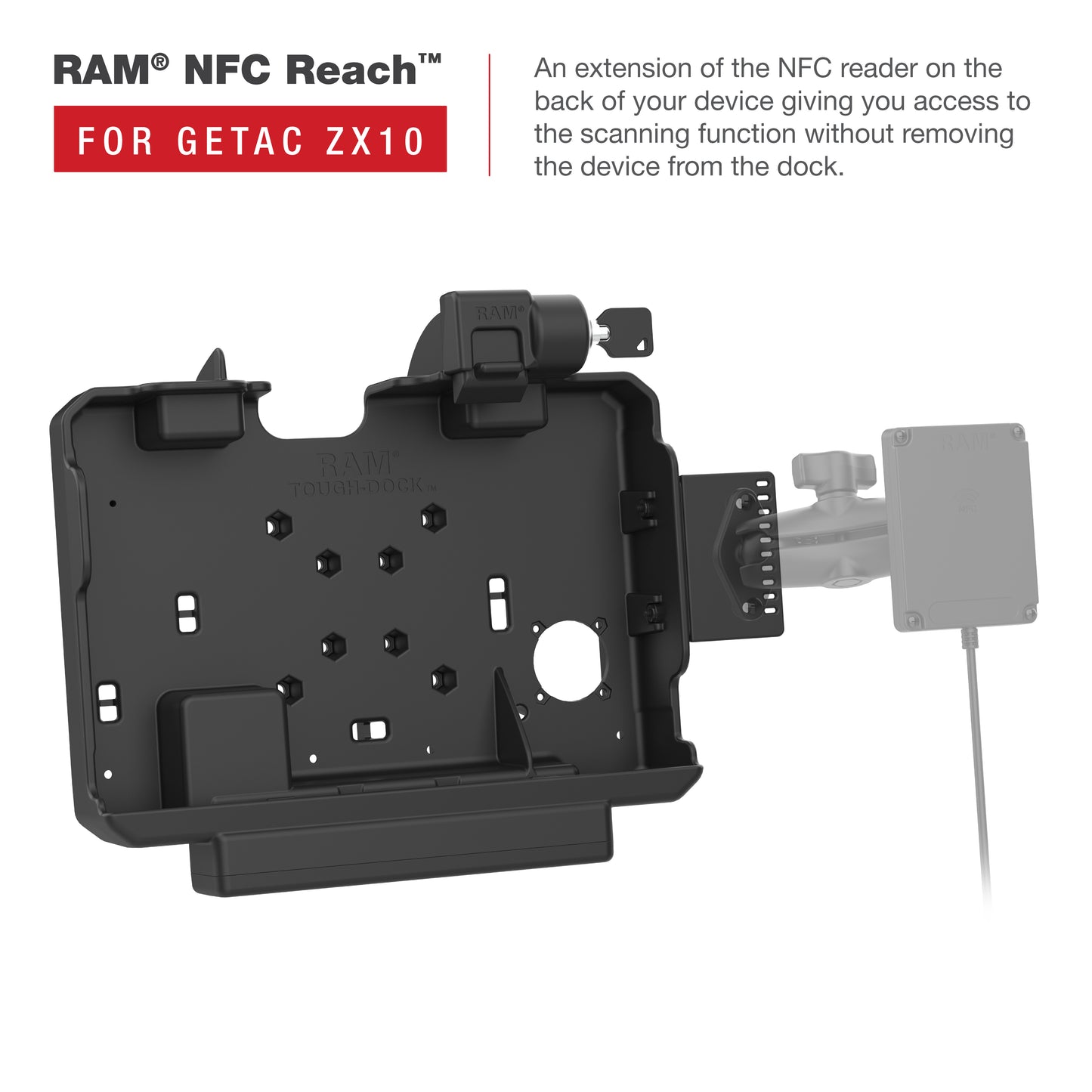 RAM® Form-Fit Locking Holder for Getac ZX10 (RAM-HOL-GE4KLU)