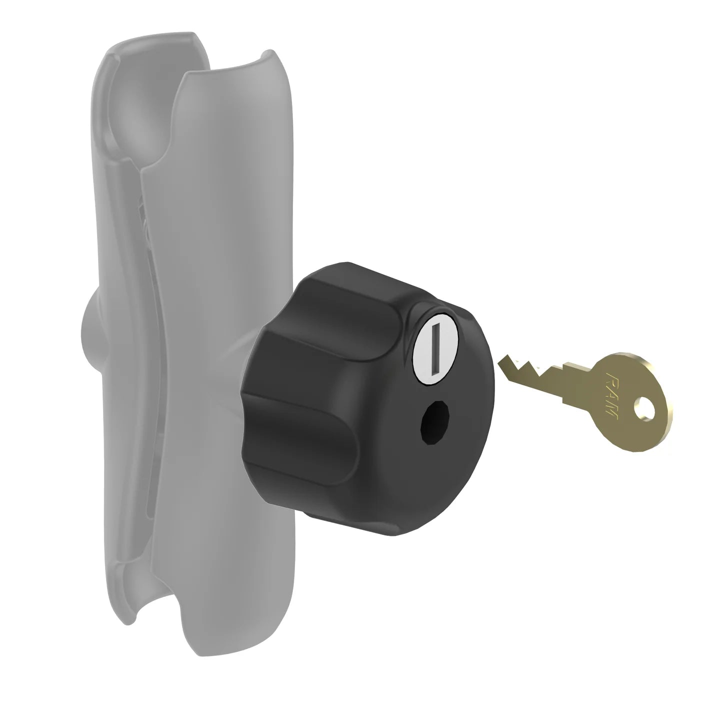 RAM Knob w/ Lock & 5/16"-18 Brass Hole C Size (RAM-KNOB5LU)