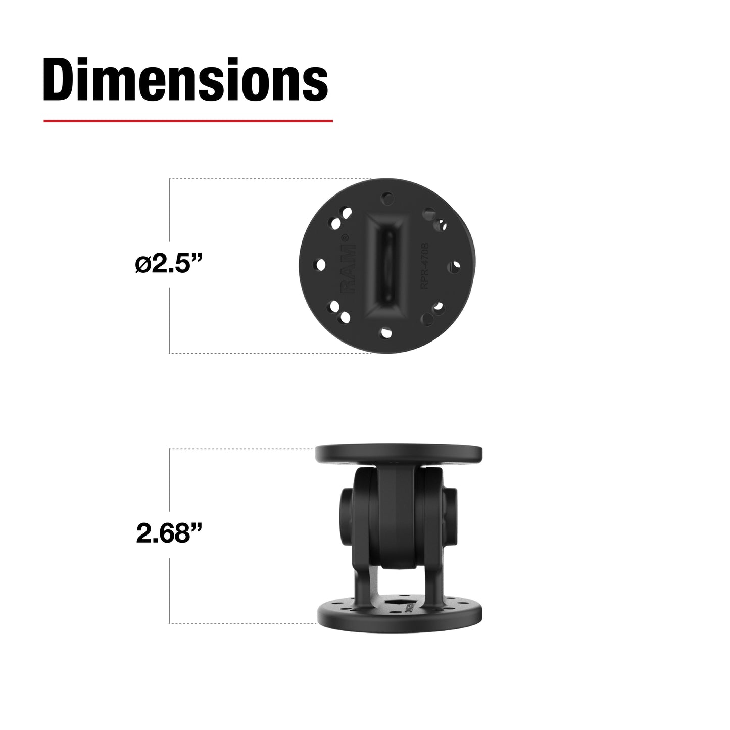 RAM® Single Pivot Mount (RAP-101-PV4-NKU)