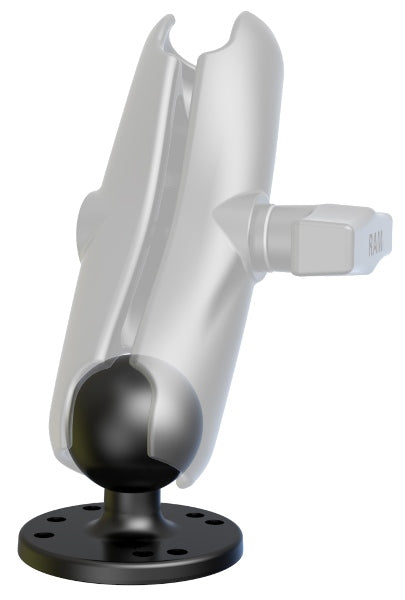 RAM 2.5" Round Plate with AMPs Hole & C Size 1.5" Ball (RAM-202U)