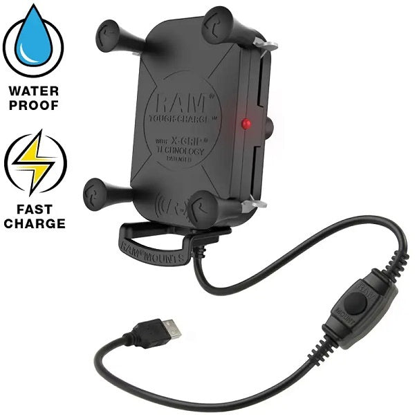 RAM® Tough-Charge™with X-Grip® Tech Waterproof Wireless Charging Holder (RAM-HOL-UN12WB)