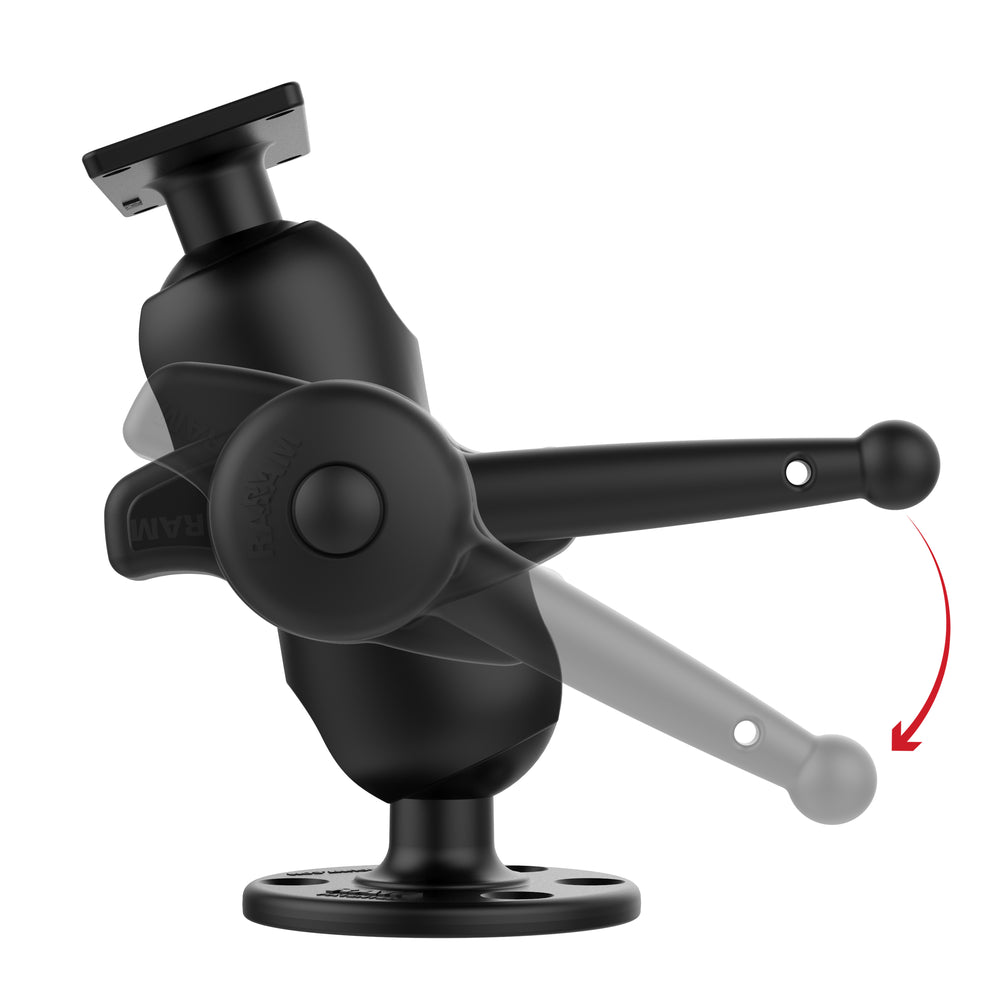 RAM® Drill-Down Ball Mount for Humminbird Helix 8-15, XPLORE & Apex (RAM-D-202-25-C-202-KNOB9HU)