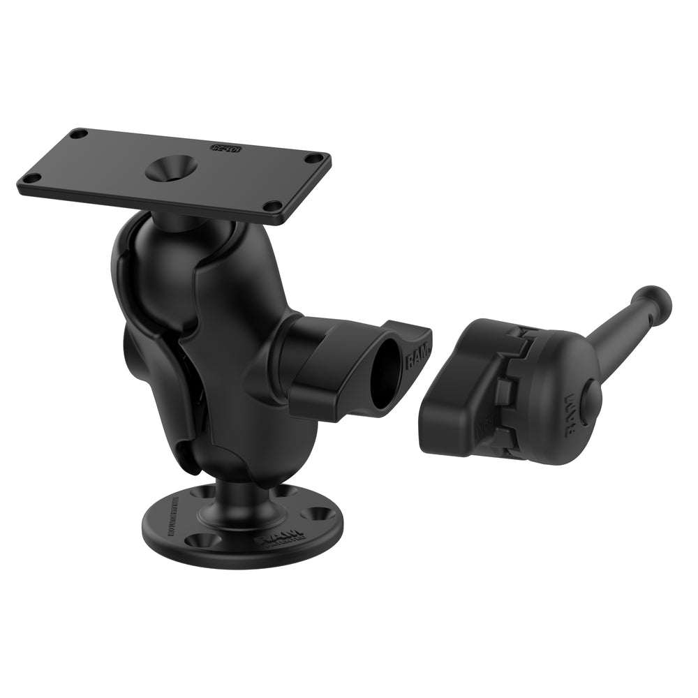 RAM® Drill-Down Ball Mount for Humminbird Helix 8-15, XPLORE & Apex (RAM-D-202-25-C-202-KNOB9HU)