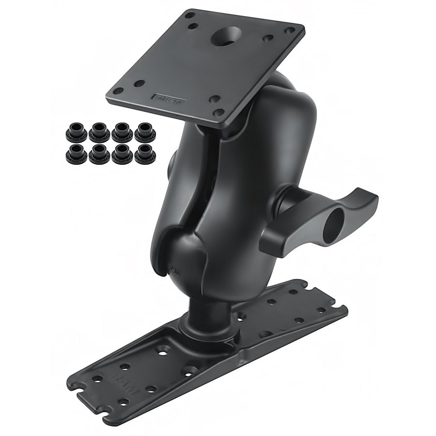 RAM® Ball Mount with 100x100mm VESA Plate & Large Electronics Plate (RAM-E-111U-D-246)