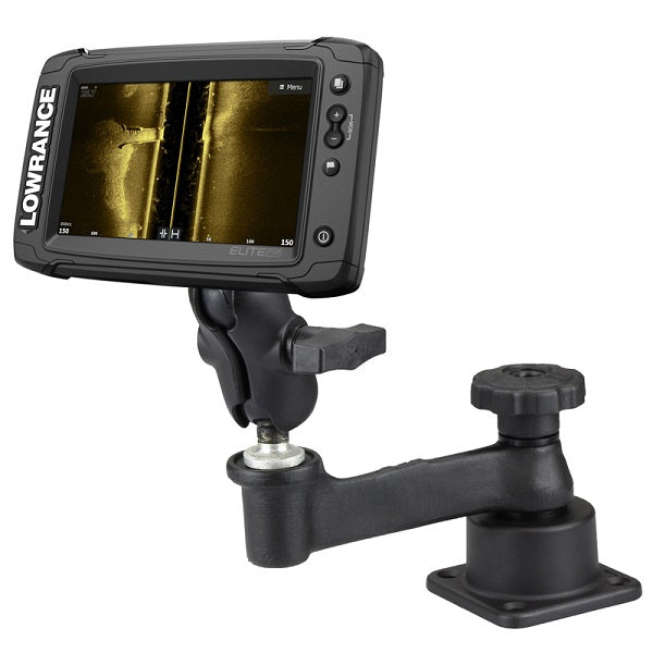 RAM-109H-2B-B-LO11 RAM Horizontal Swing Arm Mount for Lowrance Elite-5  Series – Mounts Australia