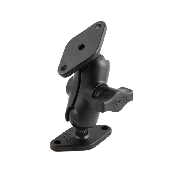 RAM 1" Ball Mount with Short Arm & 2/Diamond Bases (RAM-B-102U-A)