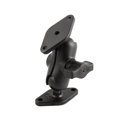 RAM 1" Ball Mount with Short Arm & 2/Diamond Bases (RAM-B-102U-A)