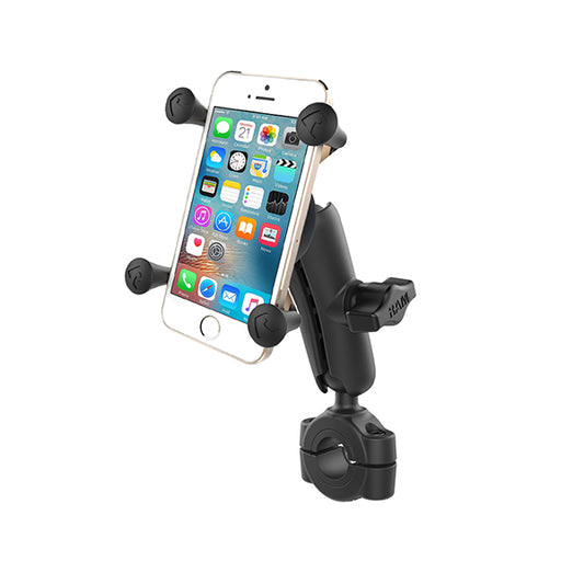 RAM Torque Handlebar with 1" Ball, Medium Arm and RAM® X-Grip® for Phones (RAM-B-408-75-1-UN7U)