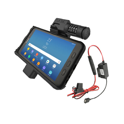 RAM® Powered Samsung Galaxy Tab Active2 Vehicle Cradle with Combination Lock (RAM-HOL-SAM7PCL-HARU)