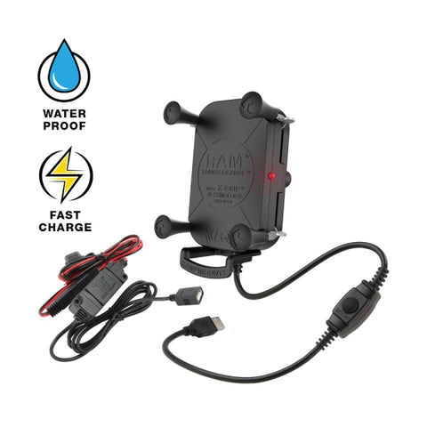 RAM® Tough-Charge™ Waterproof Wireless Charging Holder with Charger (RAM-HOL-UN12WB-V7M)