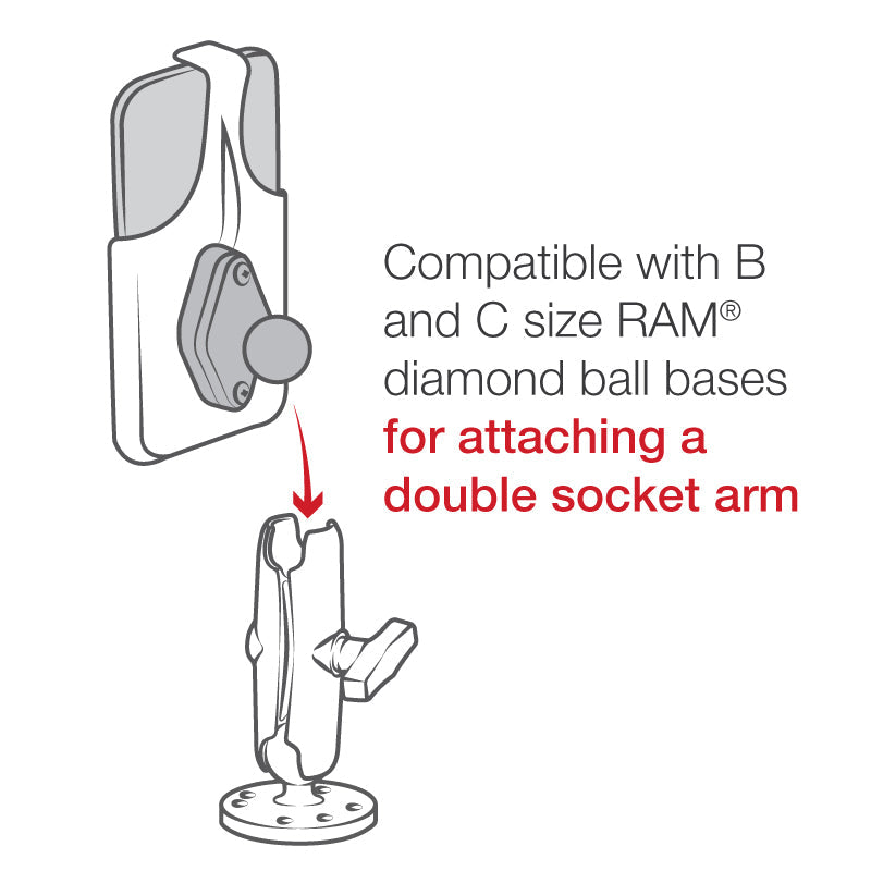 RAM® Form-Fit Cradle for Apple iPhone 12 Pro Max & 13 Pro Max (RAM-HOL-AP35U)