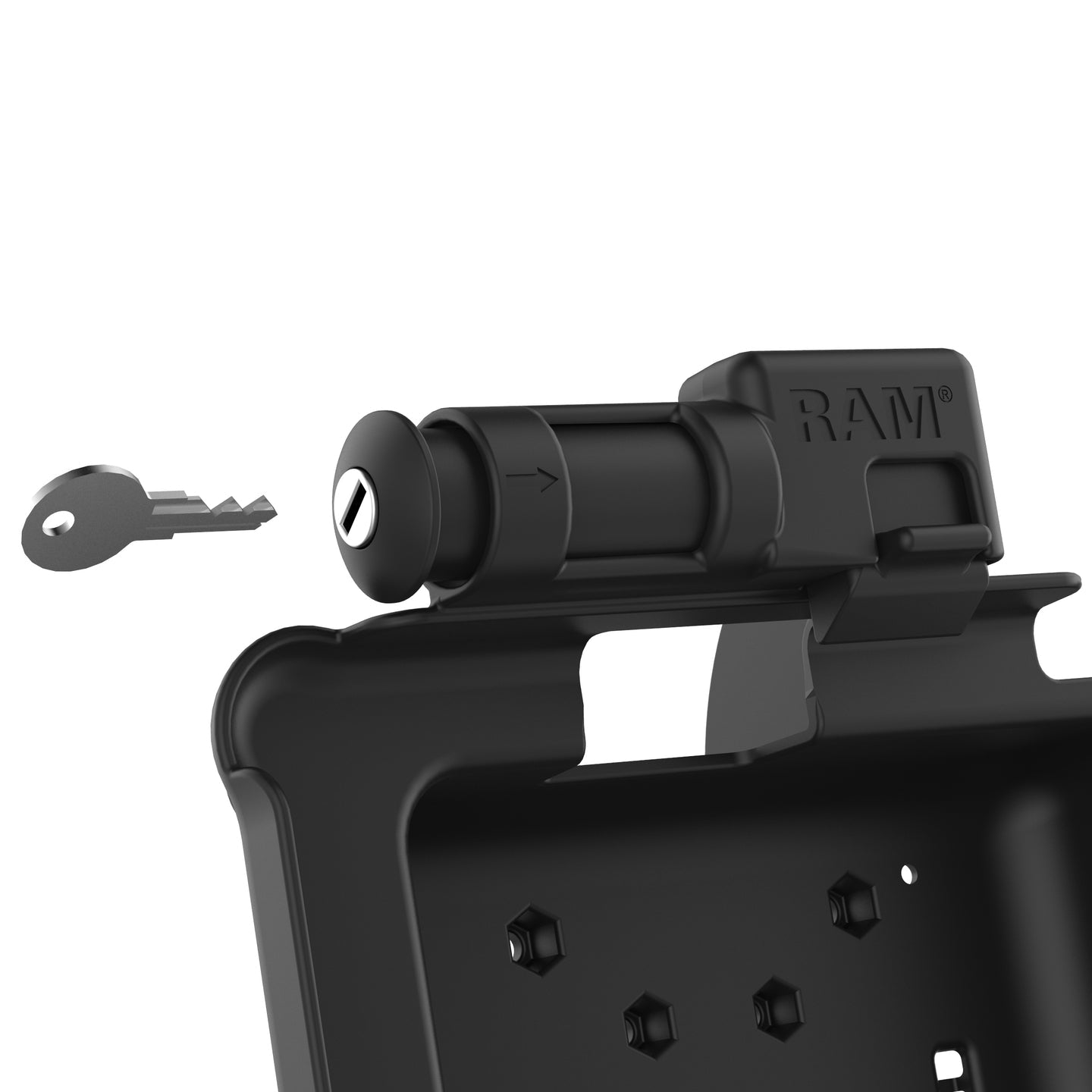 GDS® Key Locking Power + Data & DB9 Dock for Zebra ET5x 8.3" & 8.4" (RAM-HOL-ZE10PDKL-DB9U)