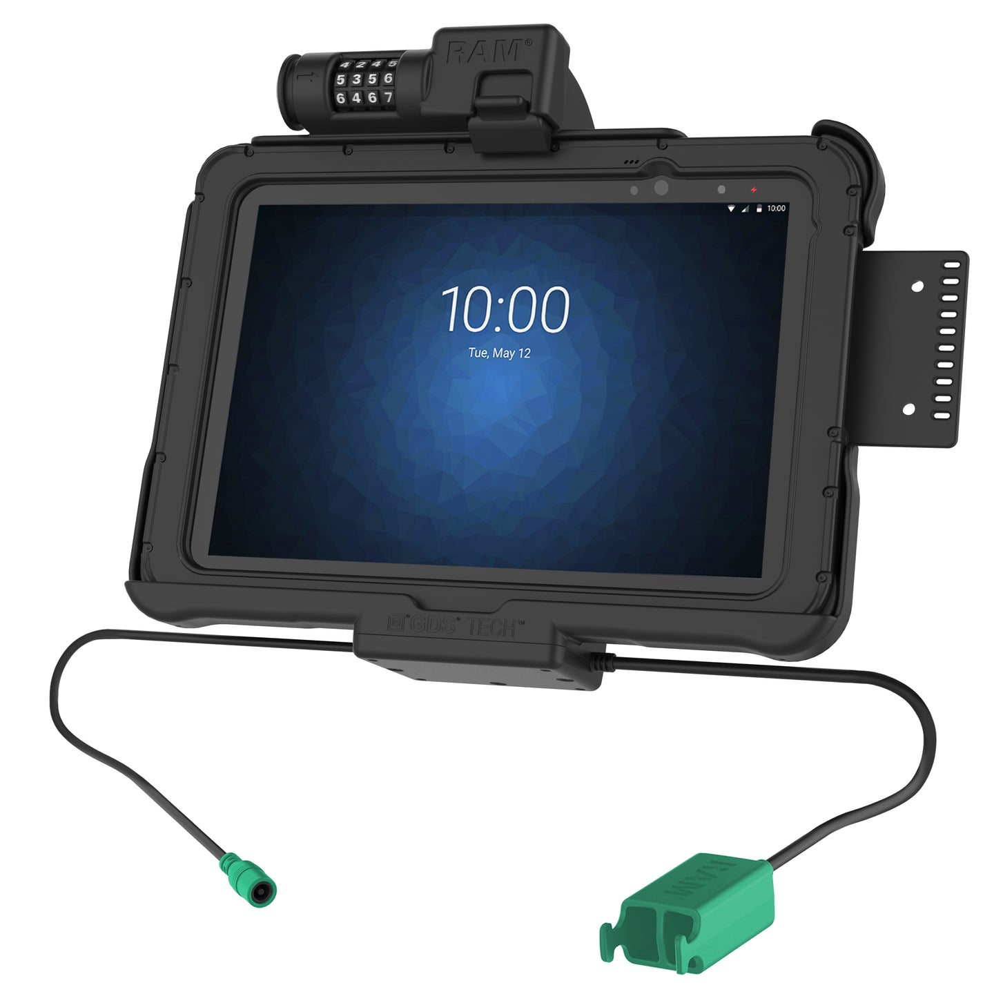 GDS® Combo Locking Power + Dual USB Dock for Zebra ET5x 10.1" Series (RAM-HOL-ZE11PD2CLU)