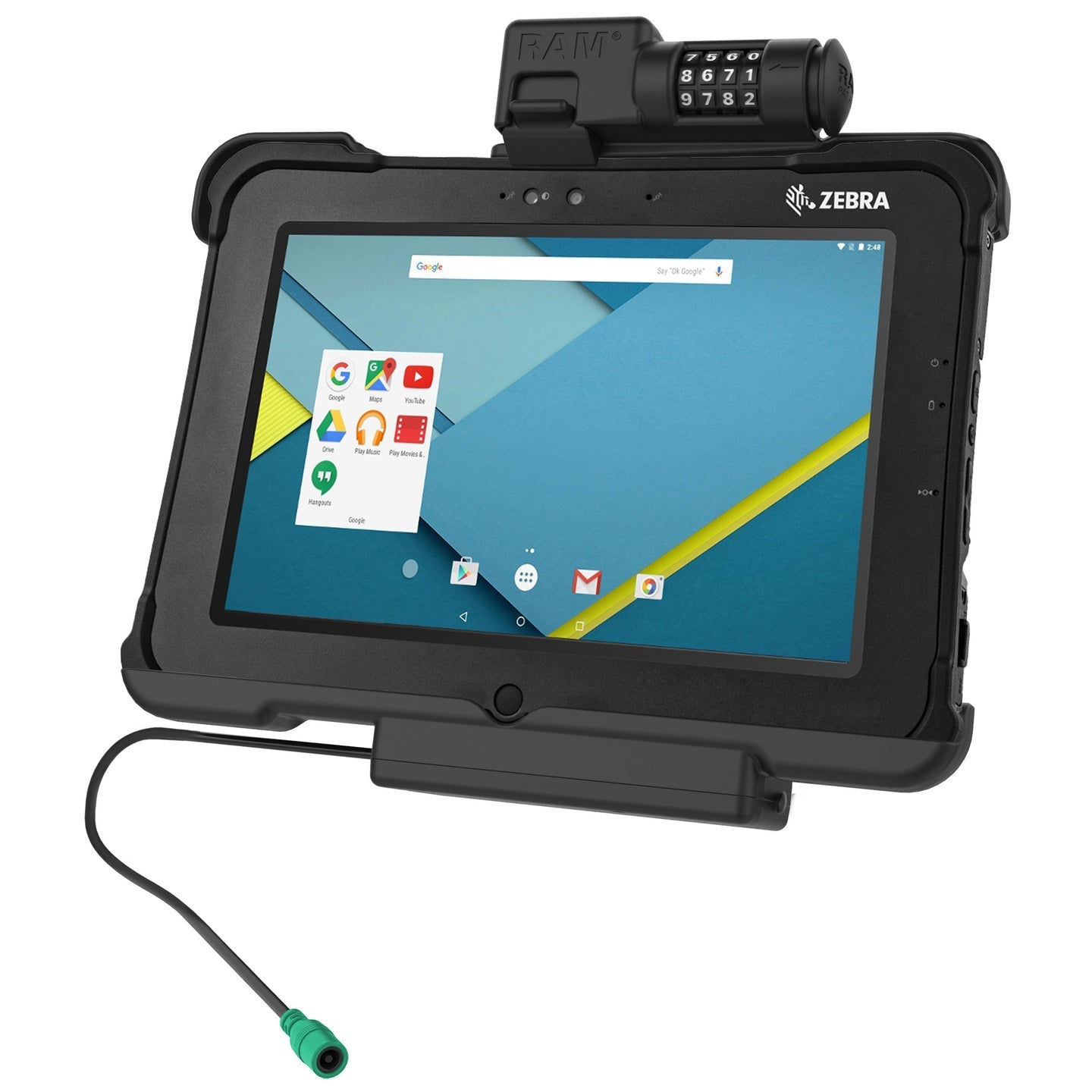 GDS® Combo Locking Powered Dock for Zebra XSLATE L10 (RAM-HOL-ZE15PCLU)