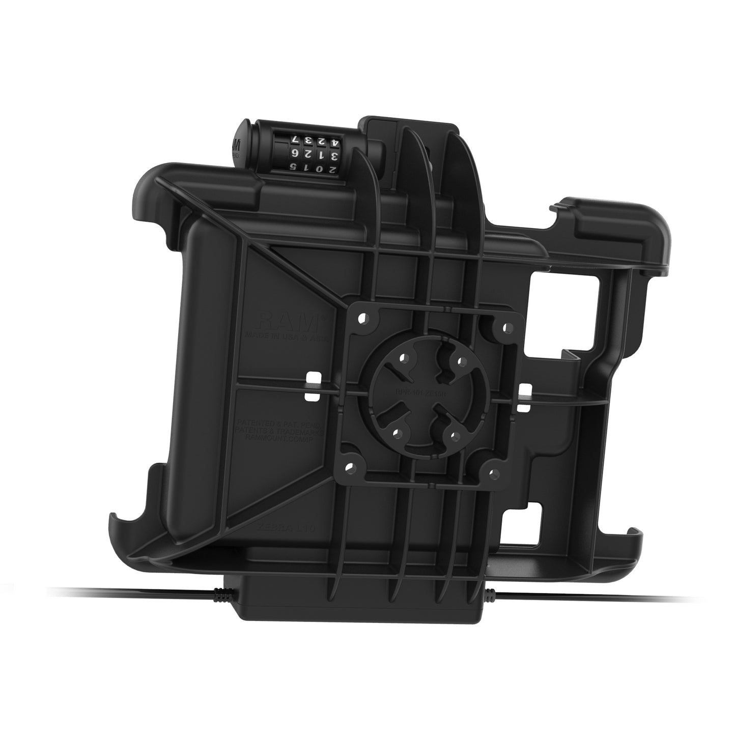 GDS® Combo Locking Power + Dual USB Dock for Zebra XSLATE L10 (RAM-HOL-ZE15PD2CLU)