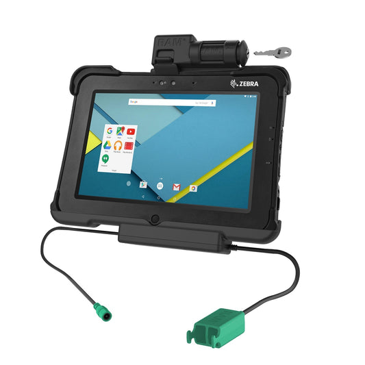GDS® Key Locking Power + Dual USB Dock for Zebra XSLATE L10 (RAM-HOL-ZE15PD2KLU)