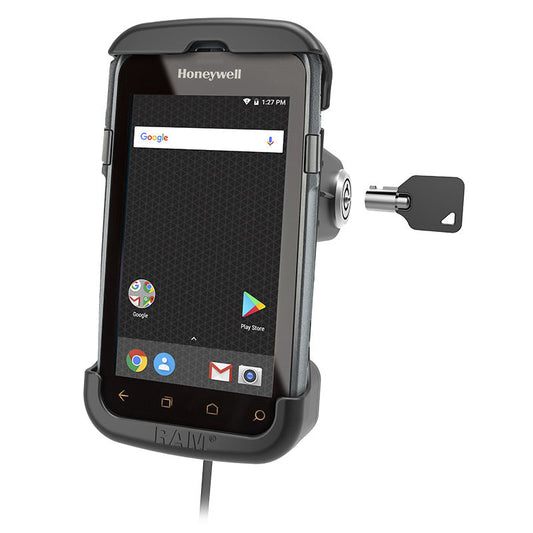 RAM® Key-Locking Form-Fit Powered Dock for Honeywell CT50, CT60 Series (RAM-HOL-HON7KLU)