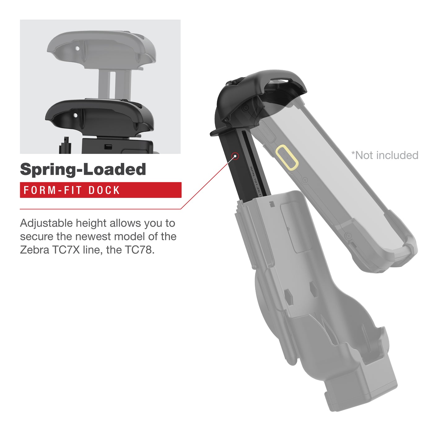 RAM® Key-Locking Form-Fit Holder for Zebra TC73 & TC78 (RAM-HOL-ZE17L-NP-1U)