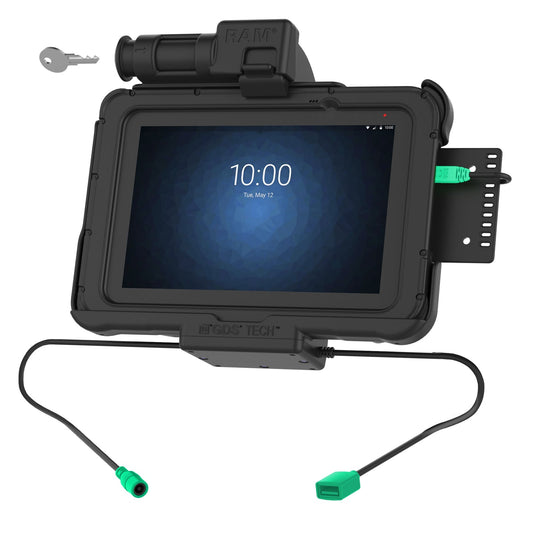 GDS® Key Locking Power + Data Dock for Zebra ET5x 8.3" & 8.4" Series (RAM-HOL-ZE10PDKLU)