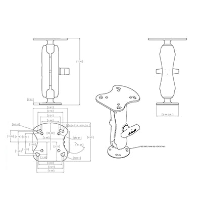 RAM Mount for Humminbird Matrix & Lowrance Series (RAM-107U)