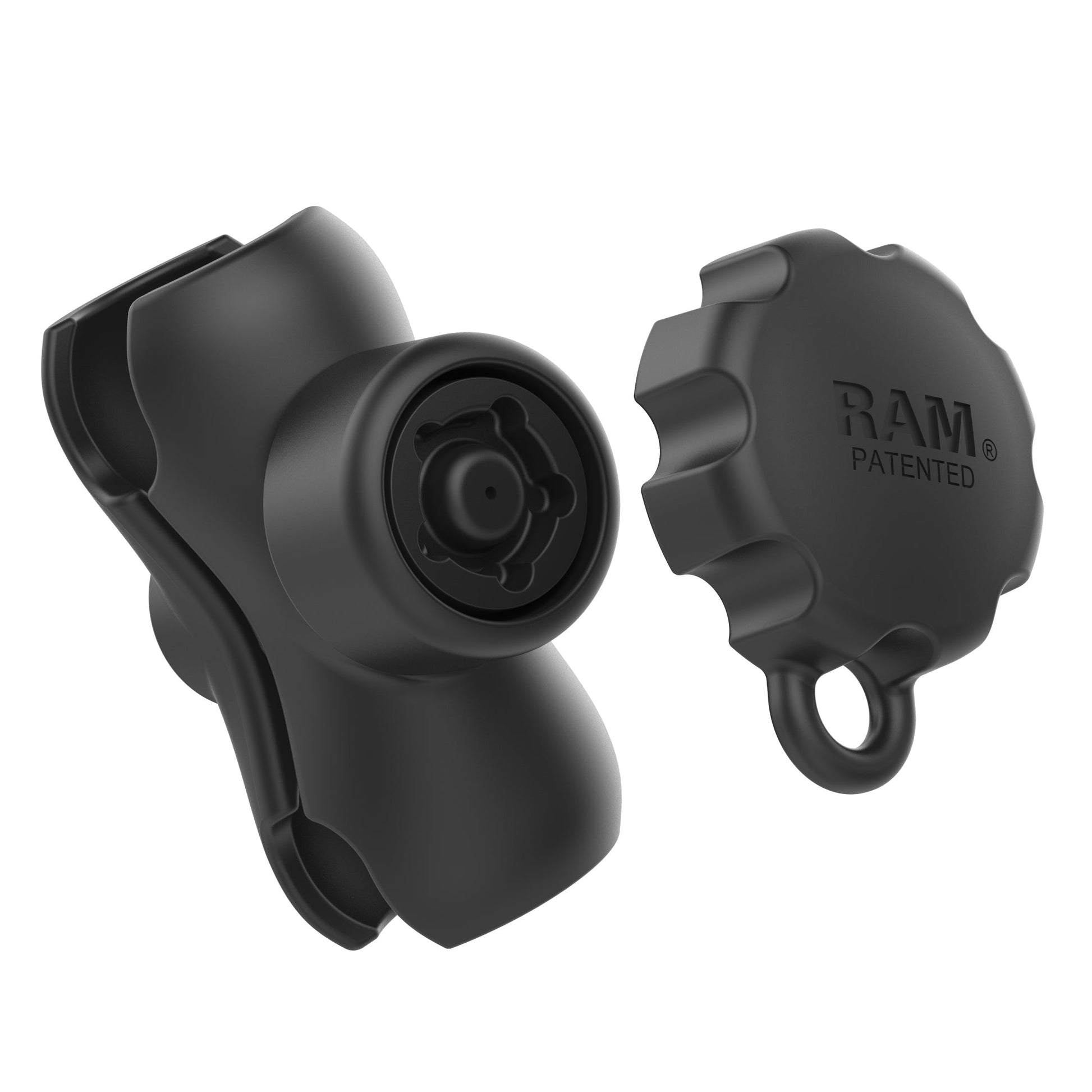 RAM® Double Socket Arm with RAM® Pin-Lock™ 5-Pin Security Knob - C Size (RAM-201-BS-KEY5U)
