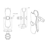 RAM 1.5" Balls Medium Length Socket Arm (RAM-201U)