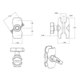 RAM Short Socket Arm for 1.5" Balls (RAM-201U-B)