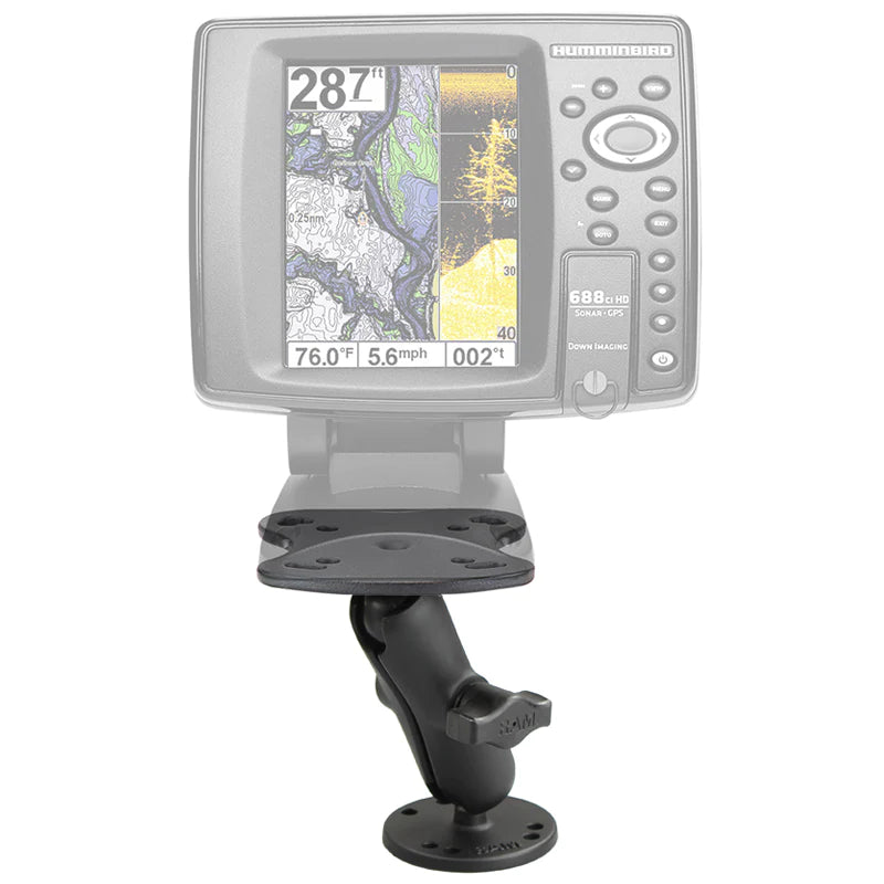RAM 1" Ball Marine Electronic "LIGHT USE" Mount for Humminbird Matrix and Lowrance (RAM-B-107U)