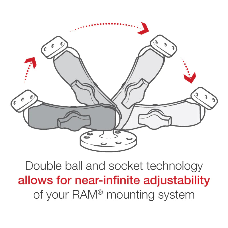 RAM® Quick-Grip™ Spring-Loaded Phone Mount with Drill-Down Base (RAM-B-138-PD3U)