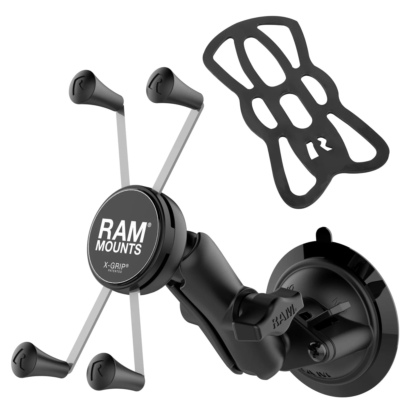 RAM Twist-Lock Suction Cup Mount with Universal X-Grip Phone/Phablet Cradle (RAM-B-166-UN10U)