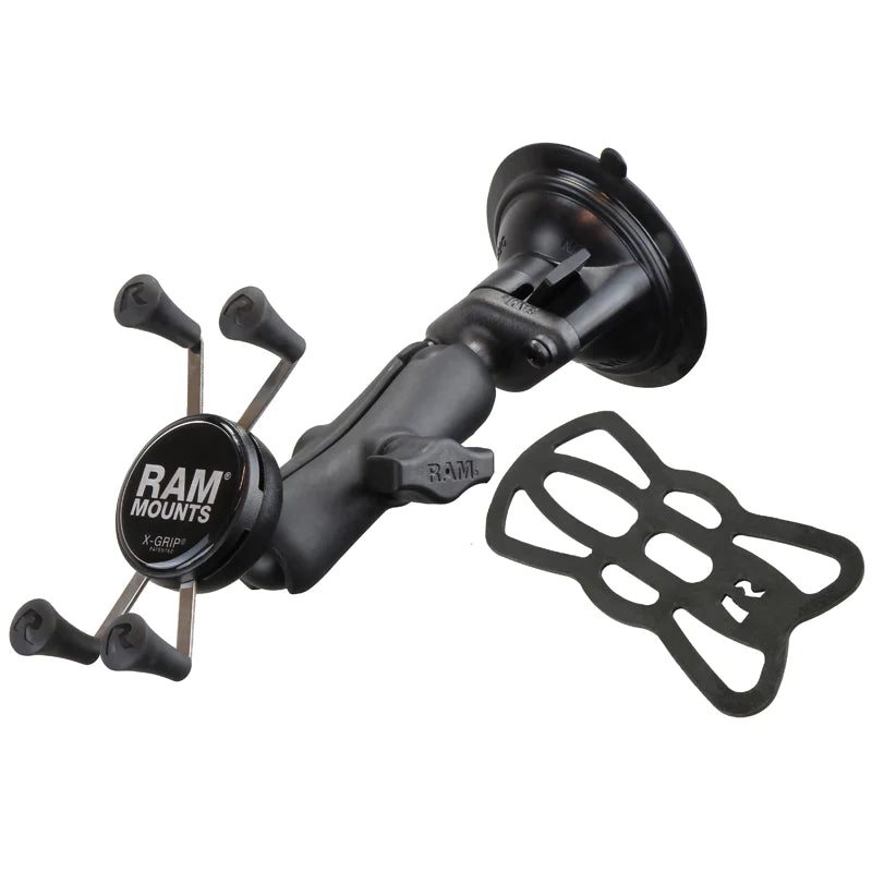 RAM Twist-Lock™ Suction Cup Mount with Universal RAM® X-Grip® Cell/iPhone Cradle (RAM-B-166-UN7U)