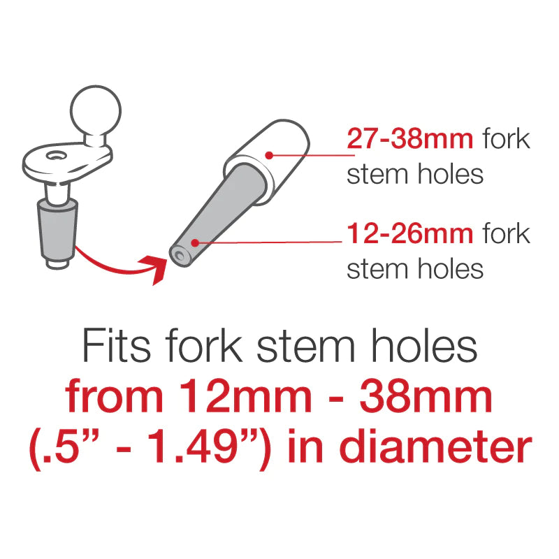 RAM Fork Stem Mount with Double Arm & Universal RAM® X-Grip® Phone Cradle (RAM-B-176-A-UN10U)
