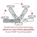 RAM Long Socket Arm for B Size 1" Ball (RAM-B-201U-C)