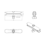 RAM Long Socket Arm for B Size 1" Ball (RAM-B-201U-C)
