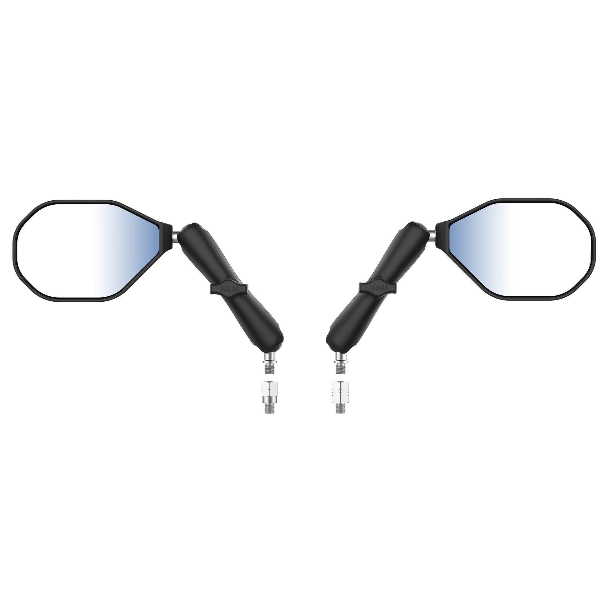 RAM® Tough-Mirror™ Kit with M10-1.25 Bases + Reverse Adapter - Long Arm (RAM-B-349-RTA-C-465RL)