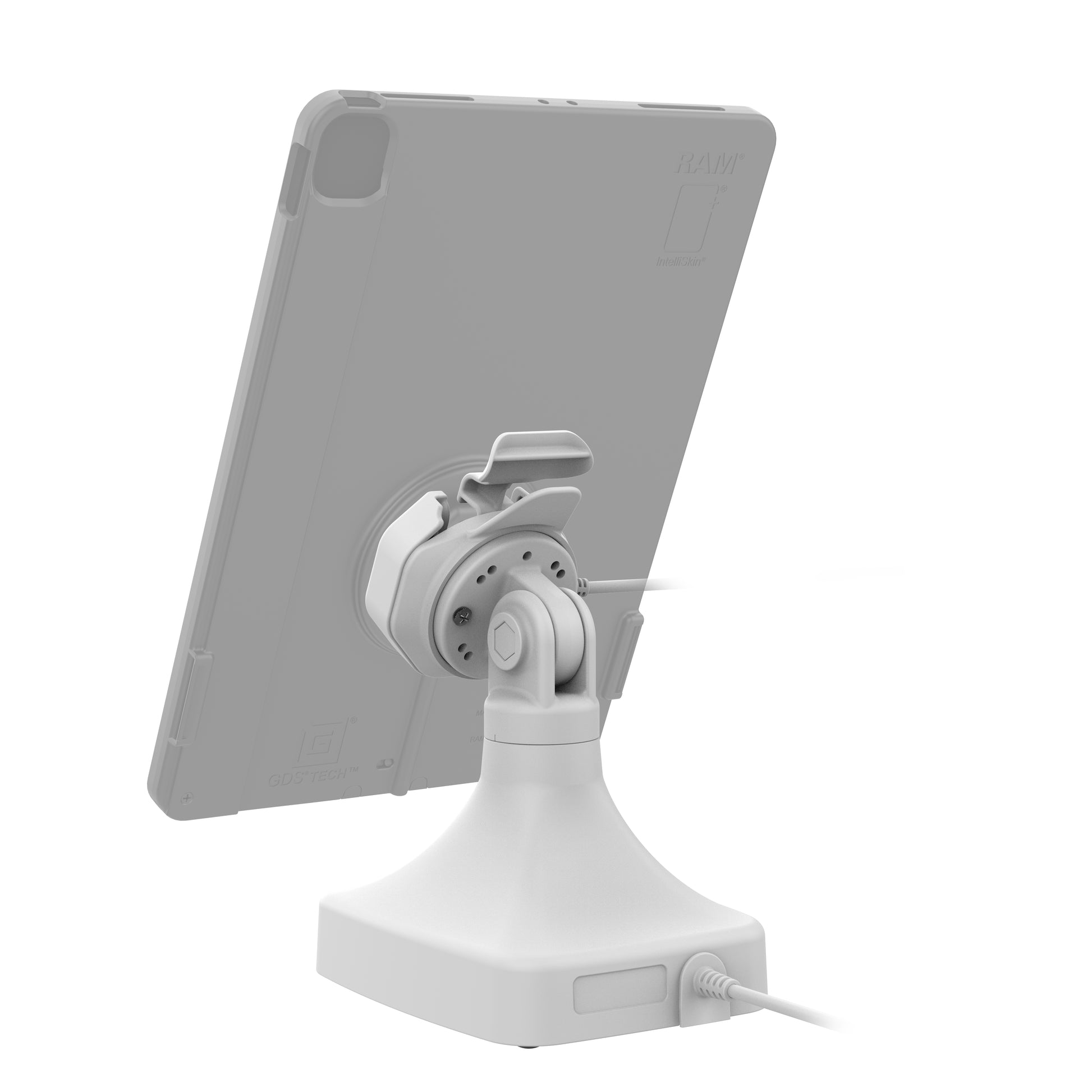 GDS® Uni-Conn™ Powered Tilt & Swivel Dock with USB-C - Gray (RAM-GDS-DOCK-D14-U3C-GRY)