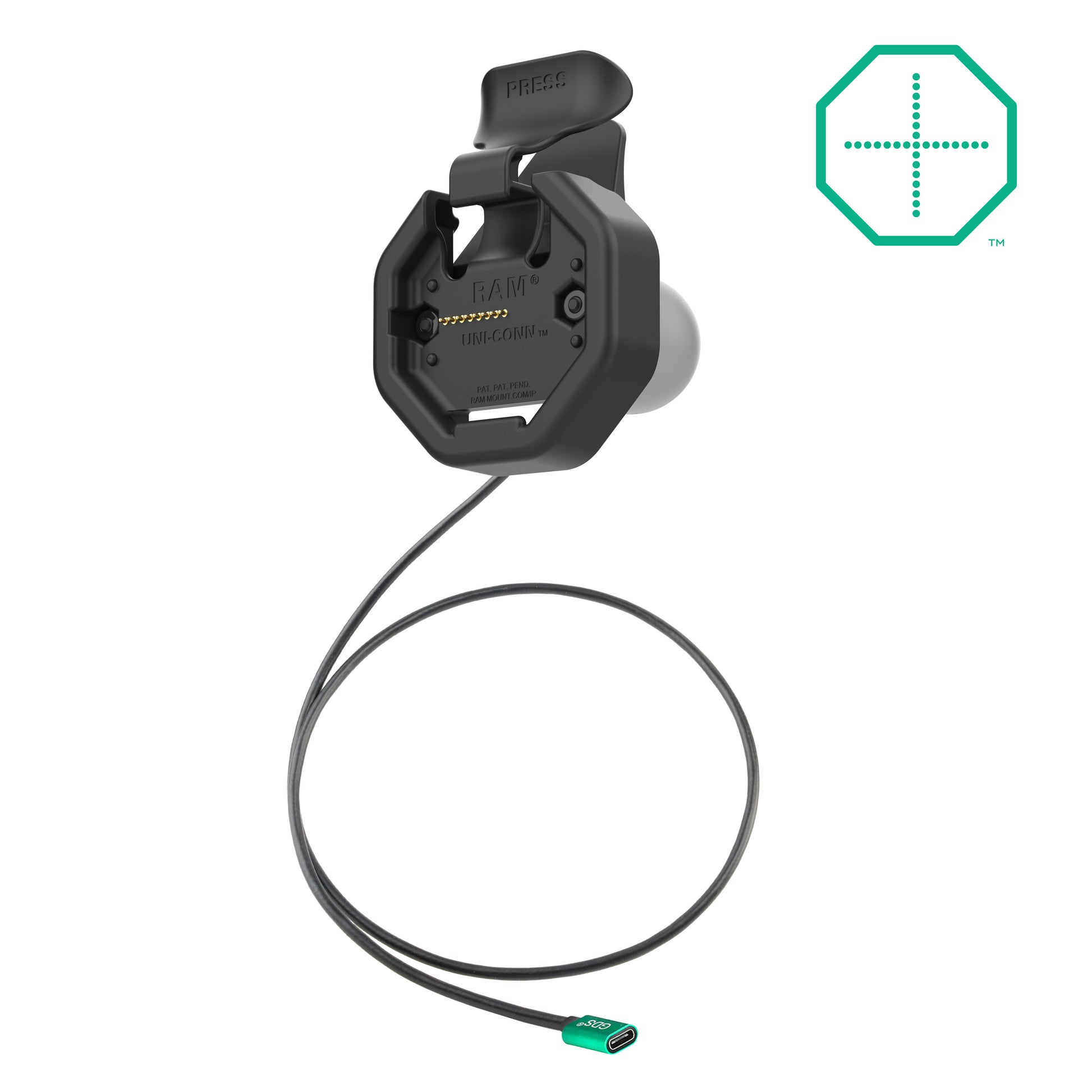 GDS® Uni-Conn™ Powered Snap-In Dock with USB-C Connector (RAM-GDS-DOCK-U3CPU)
