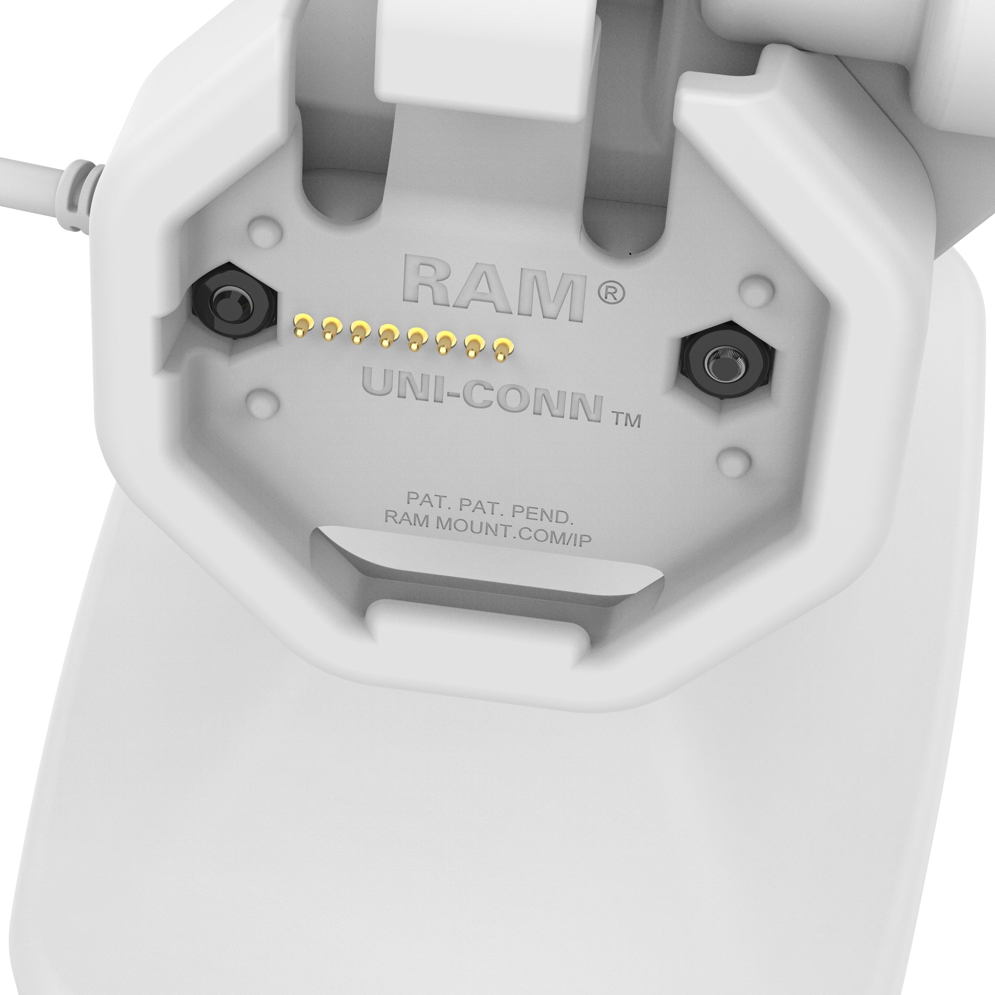 GDS® Uni-Conn™ Powered Locking Tilt & Swivel Dock with USB-C + Data Gray (RAM-GDS-DOCKLR-D14-U3C-2A-GRY)
