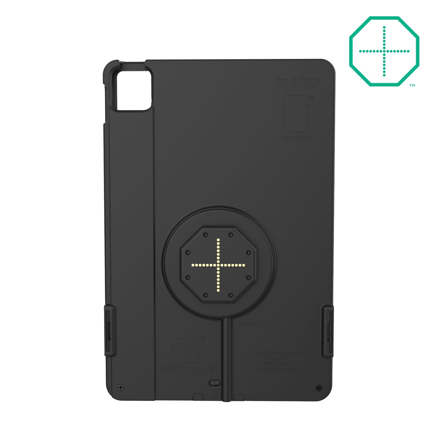 IntelliSkin® Thin-Case™ for iPad Air 11 (M2 & M3) (Rear Pogo Pads) (RAM-GDS-SKIN-AP45-M2-TCB)