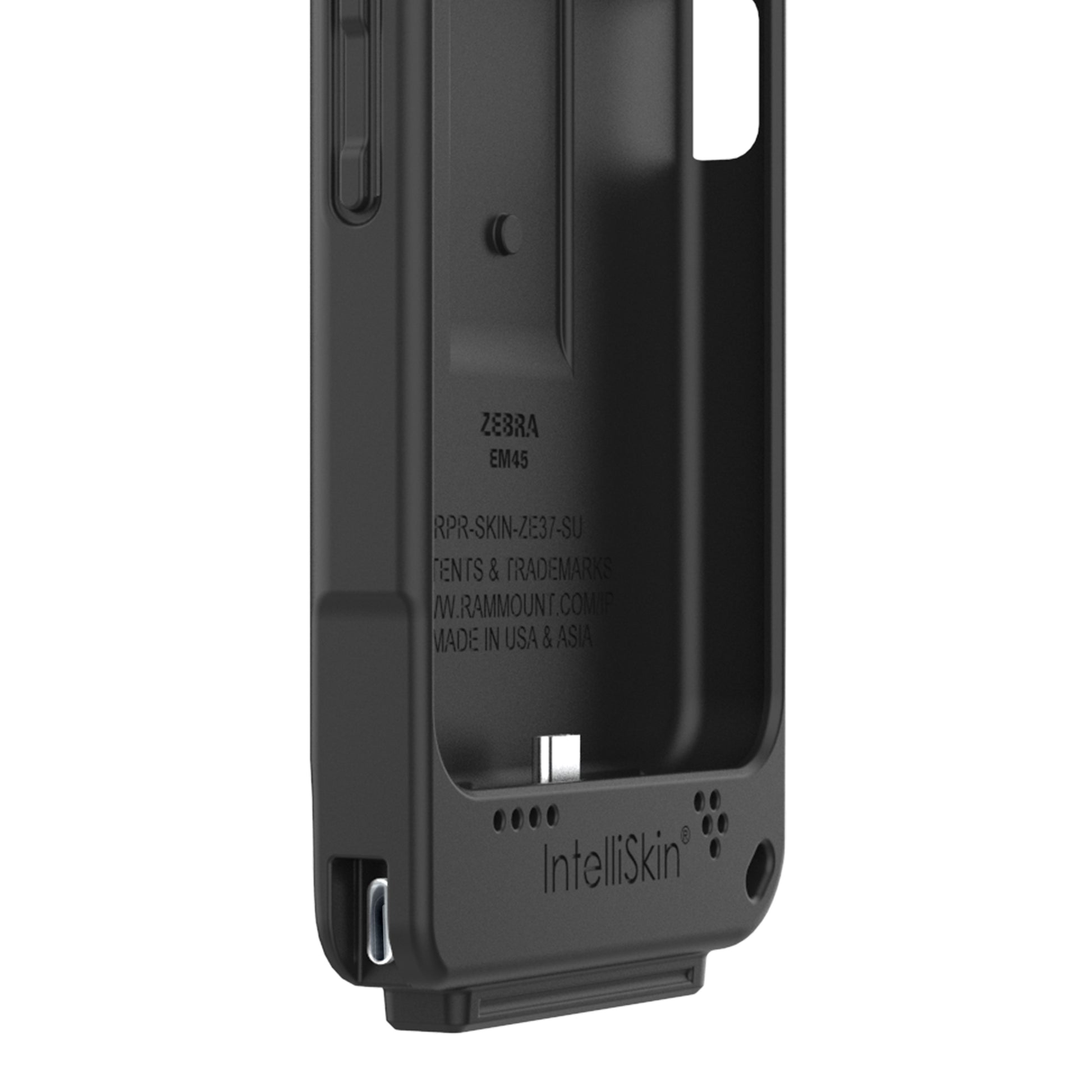 IntelliSkin® for Zebra EM45 with External USB-C Port - No Belt Clip (RAM-GDS-SKIN-ZE37-C-NC)